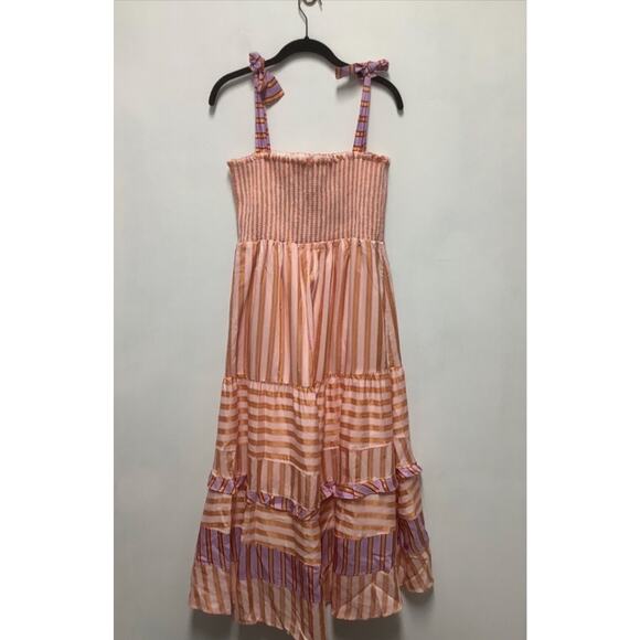 ANTHROPOLOGIE DOLAN CAROLINE TIERED MAXI SMOCKED STRIPPED DRESS SZ SM $298 MSRP - Picture 5 of 15